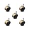 Service Caster 2 Inch Antique Brass Hooded Urethane Twin Wheel Grip Ring Chair Casters, 5PK SCC-GR02S50D-NYU-WA-716X78-5 - alternate 1